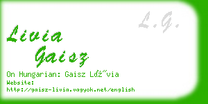 livia gaisz business card